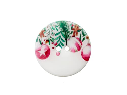 Knopf Weihnachten - 23 mm - Tannenbaum Schmuck