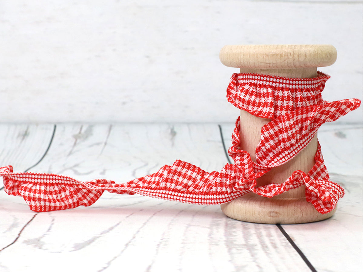 band-gummi-ruesche-zierband-vichy-rot