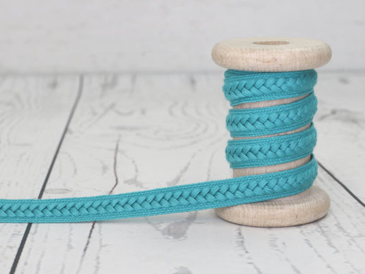 band-kordel-flachkordel-zopf-muster-aqua