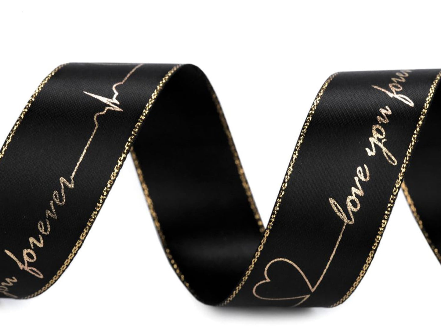 band-satin-satinband-26-mm-love-you-forever-schwarz-gold