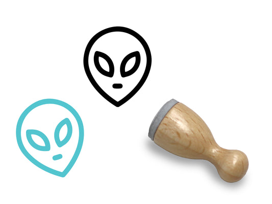 Mini Holzstempel - Alien