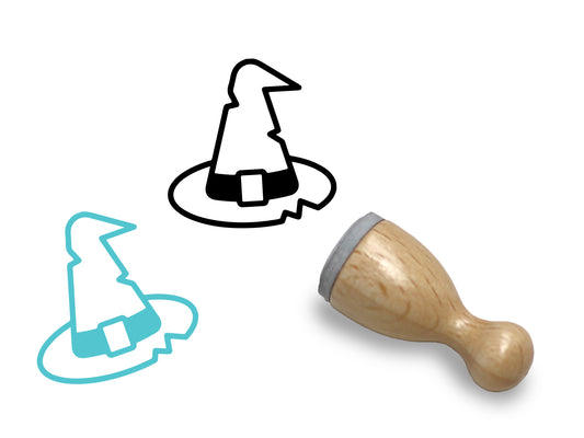 Mini Holzstempel - Hexenhut