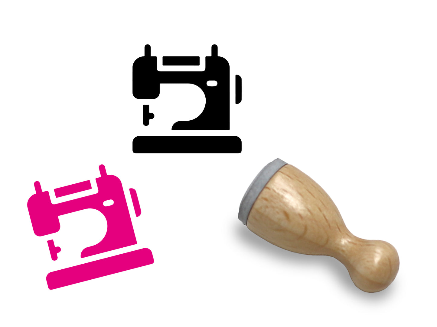 Mini Holzstempel - Nähmaschine