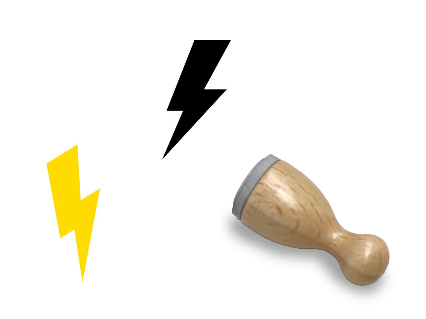 Mini Holzstempel - Blitz