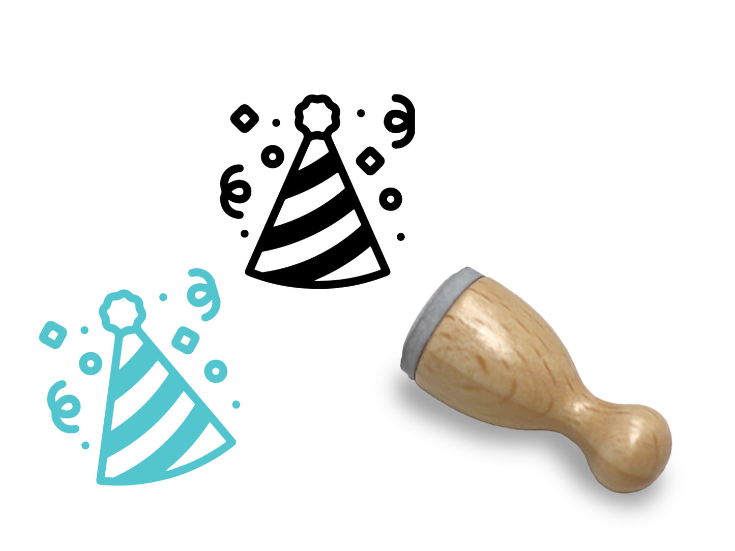 Small wooden stamp - Happy Easter