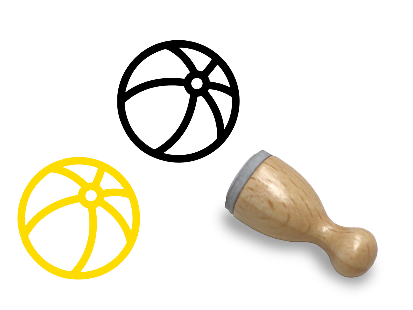 Mini Holzstempel - Wasserball