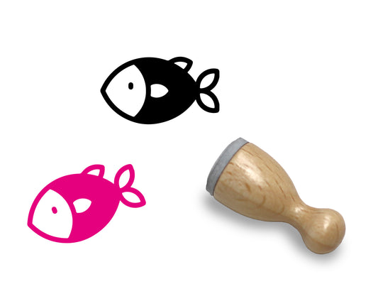 Mini Holzstempel - Fisch