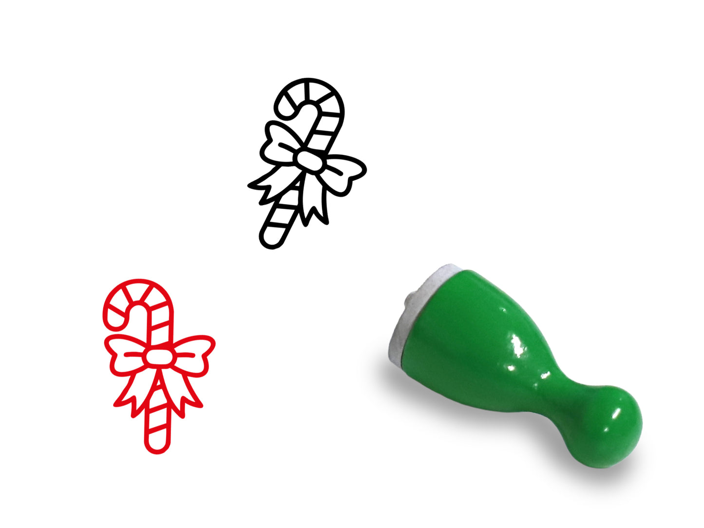 Mini Holzstempel - Zuckerstange