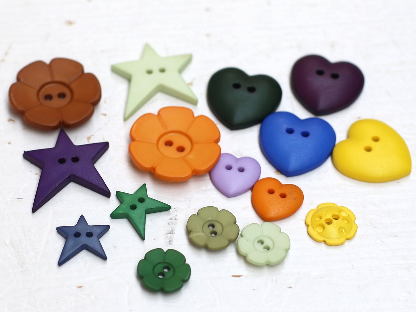 Button Heart 15mm - cream
