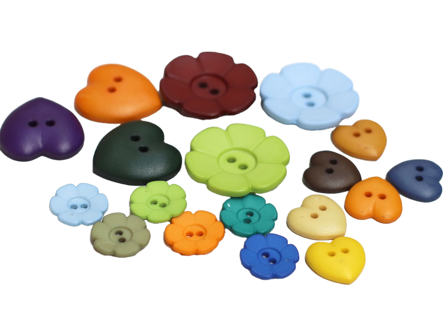 Button Heart 15mm - cream