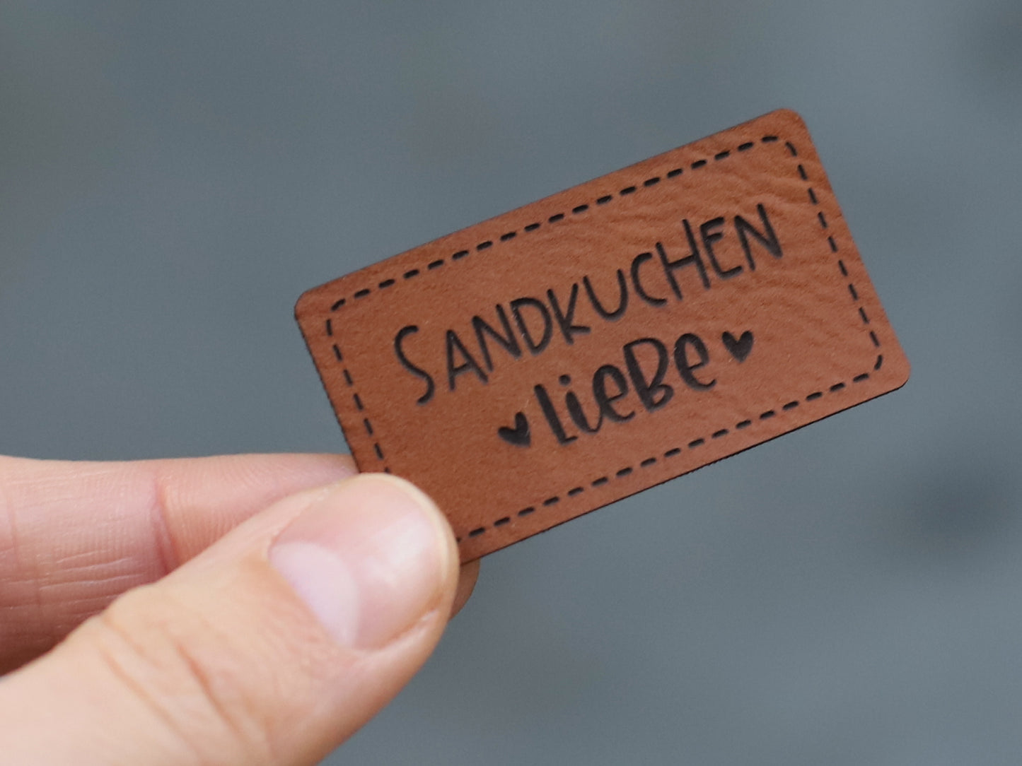 Kunstleder Label - Sandkuchenliebe