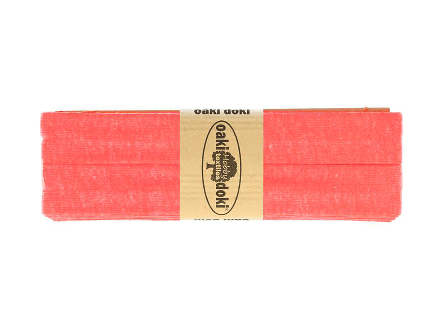 oaki-doki-schraegband-elastisch-viskose-953-neon-koralle-meliert
