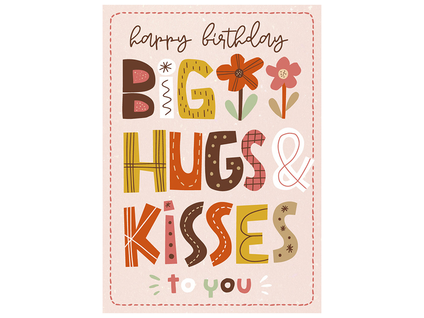 Postcard - Big Hugs & Kisses