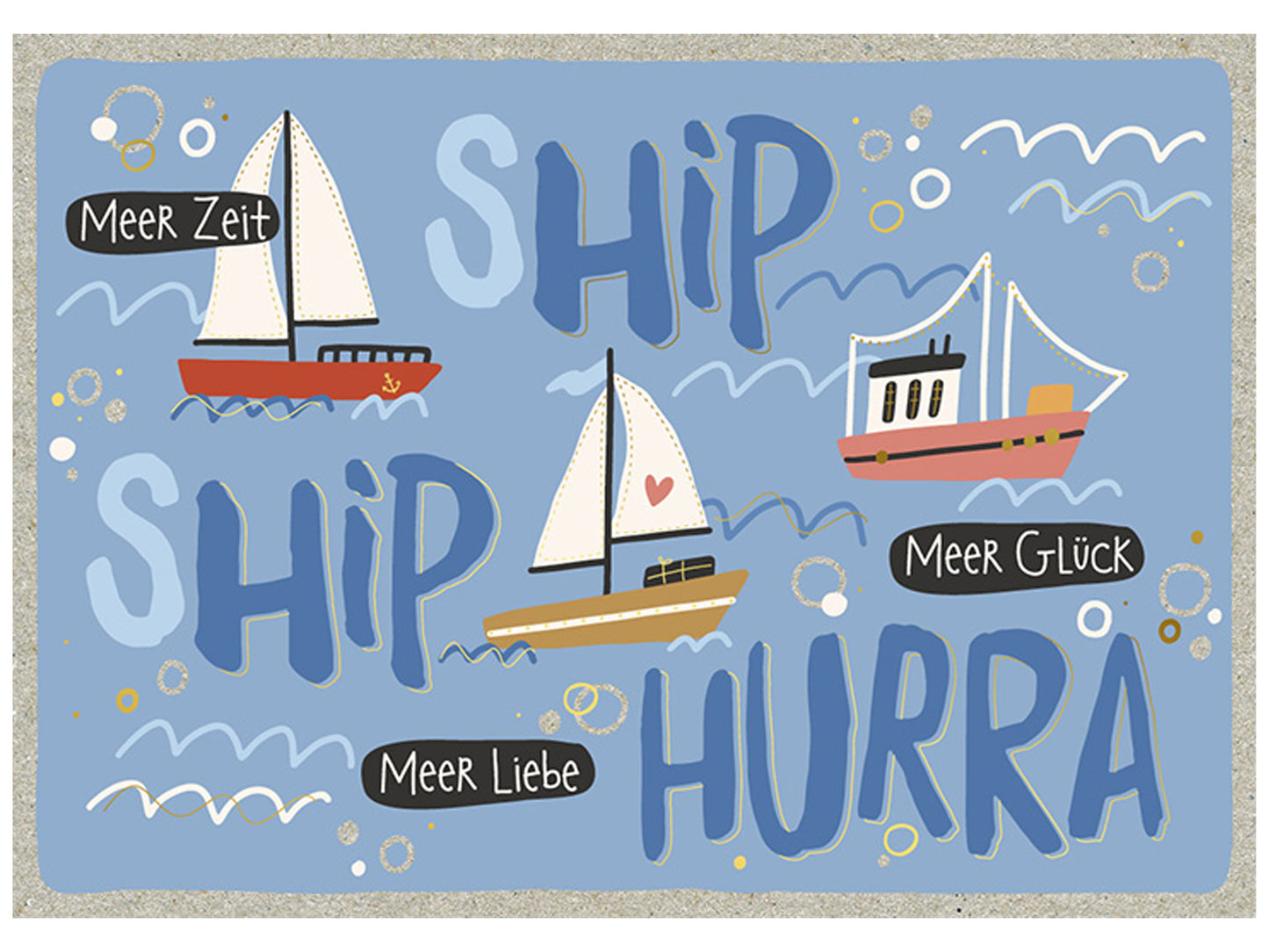 Postcard - Ship Ship Hurra