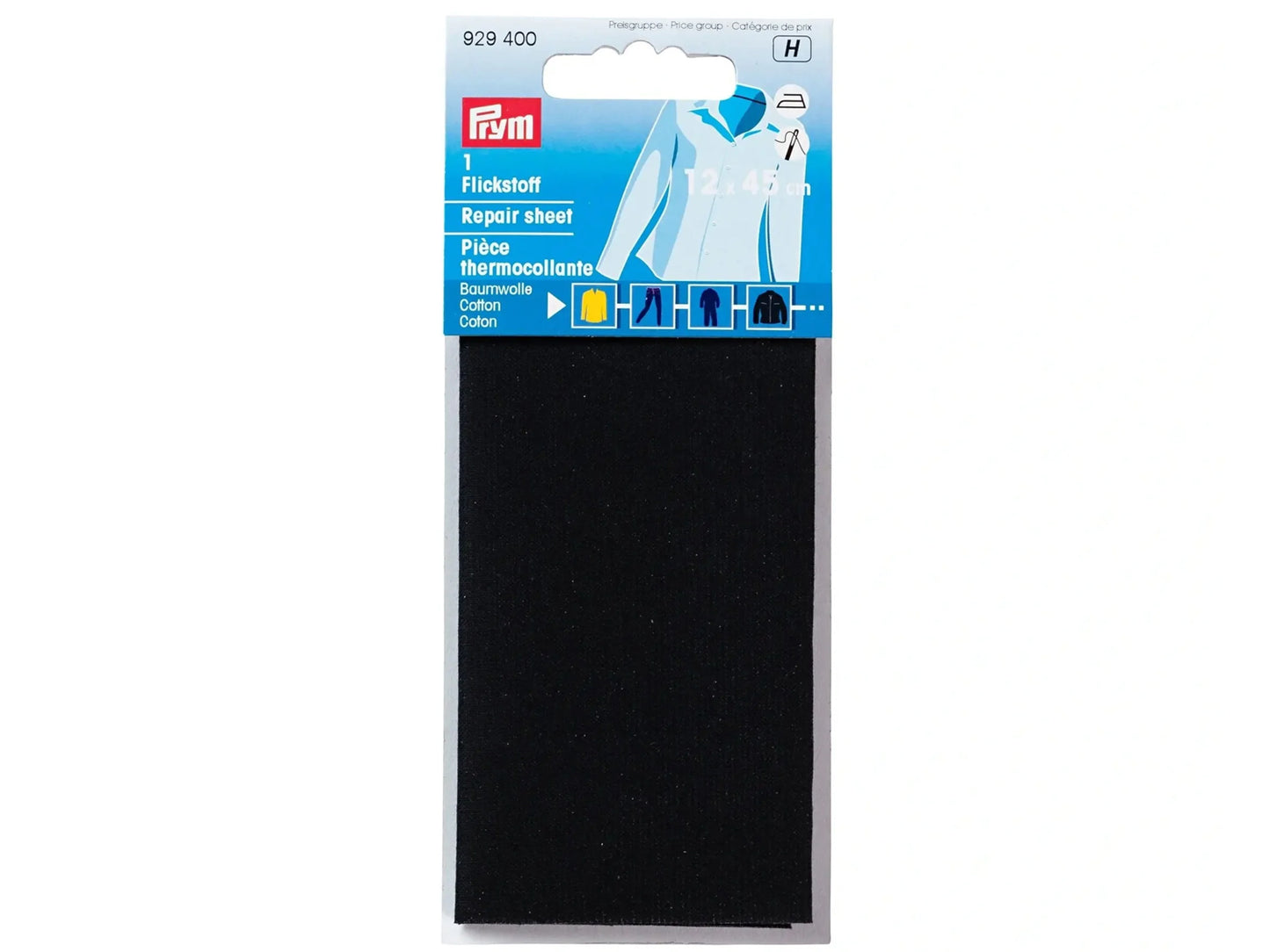 Prym - 1 Flickstoff - Baumwolle 12 x 45 cm - schwarz