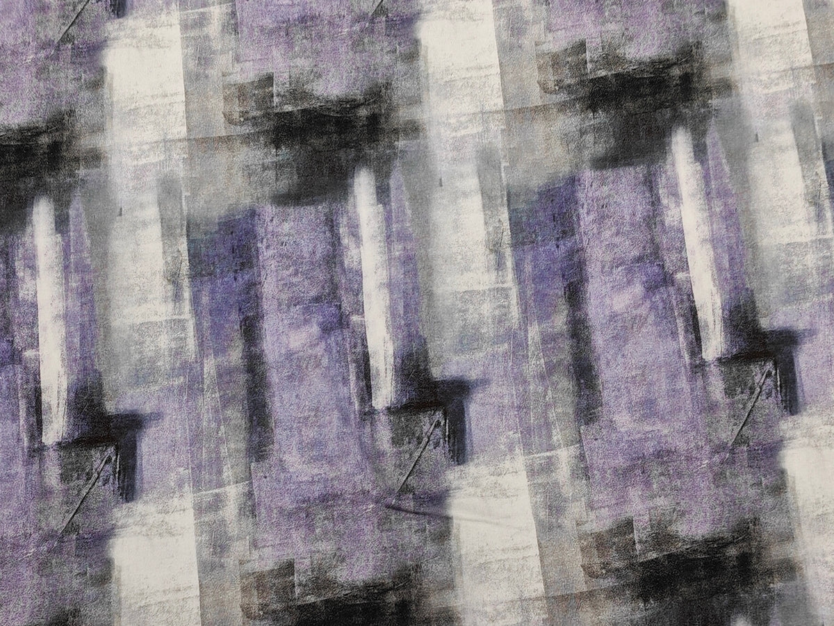 Jersey Stoff - Abstrakt lila