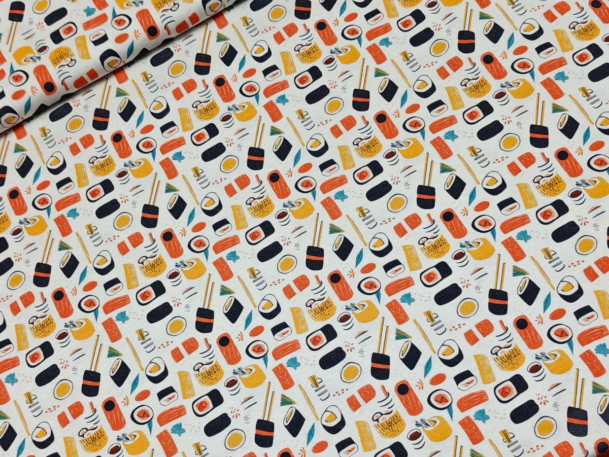 Jersey Stoff - Sushi