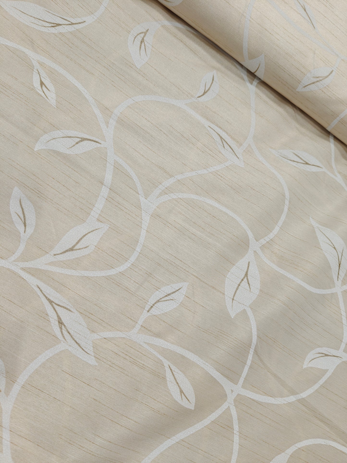 Polyester Stoff , Gardinen Stoff beige Blätter