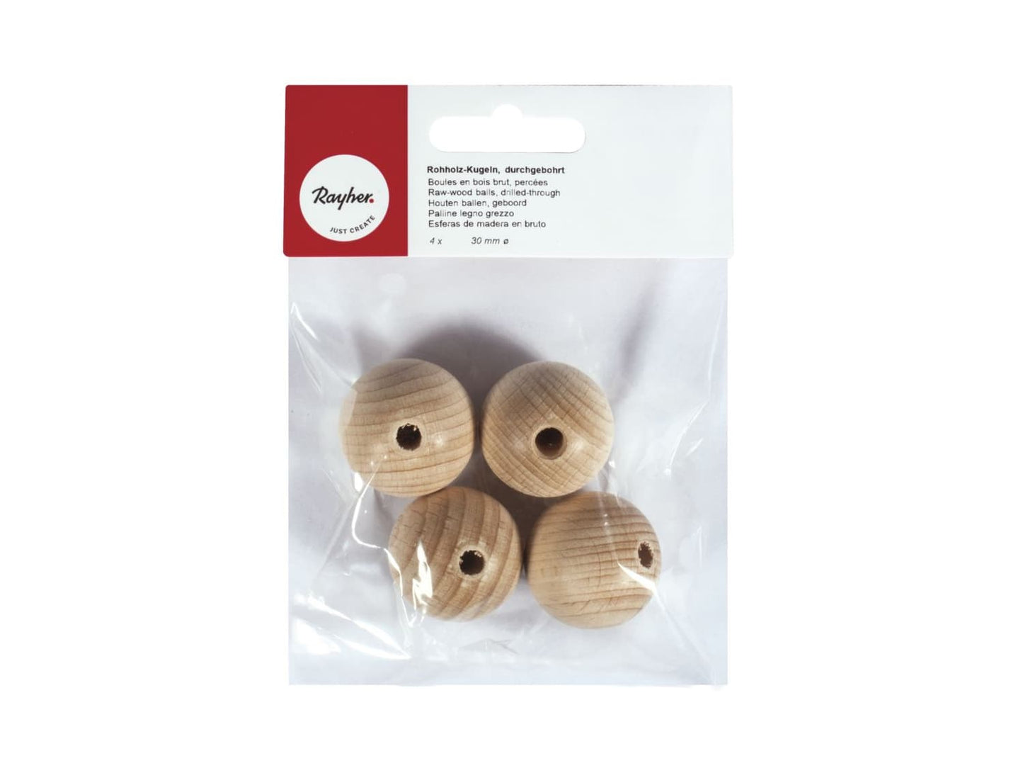 rohholz-kugeln-gebohrt-30-mm-4-stueck-6251000-6-mm-bohrung