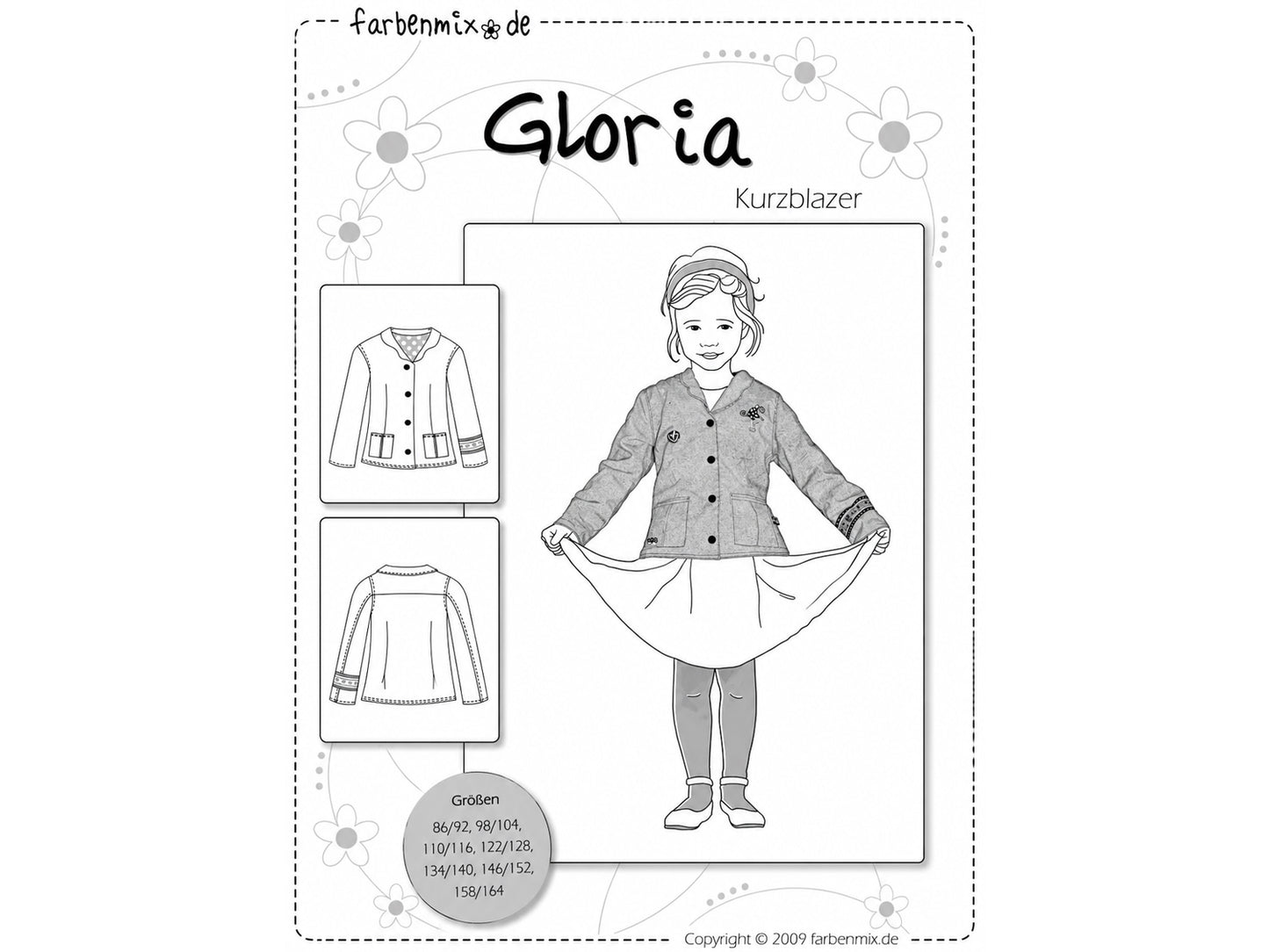 Farbenmix Schnittmuster - Kurzblazer - Gloria