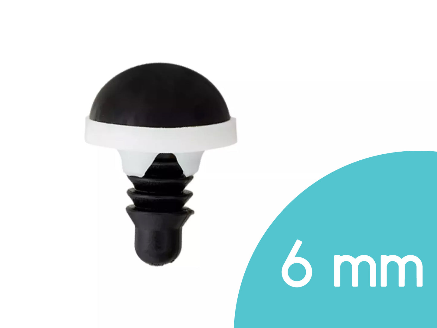 Bouton coeur 23mm - noir