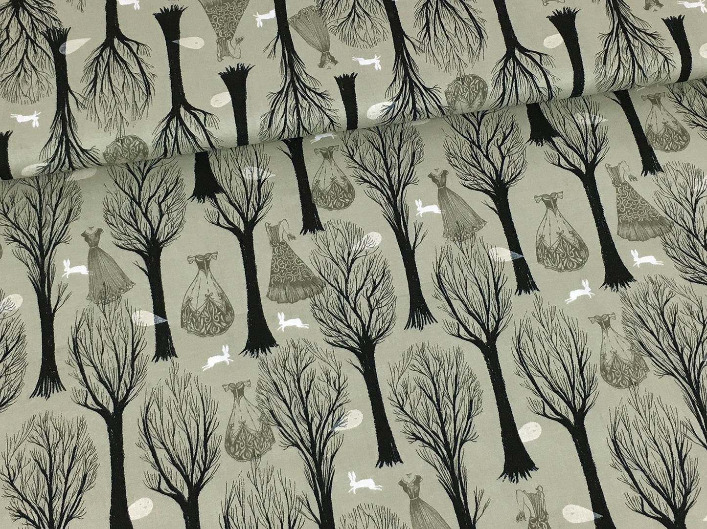 stoff-baumwolle-Haunted-Forest