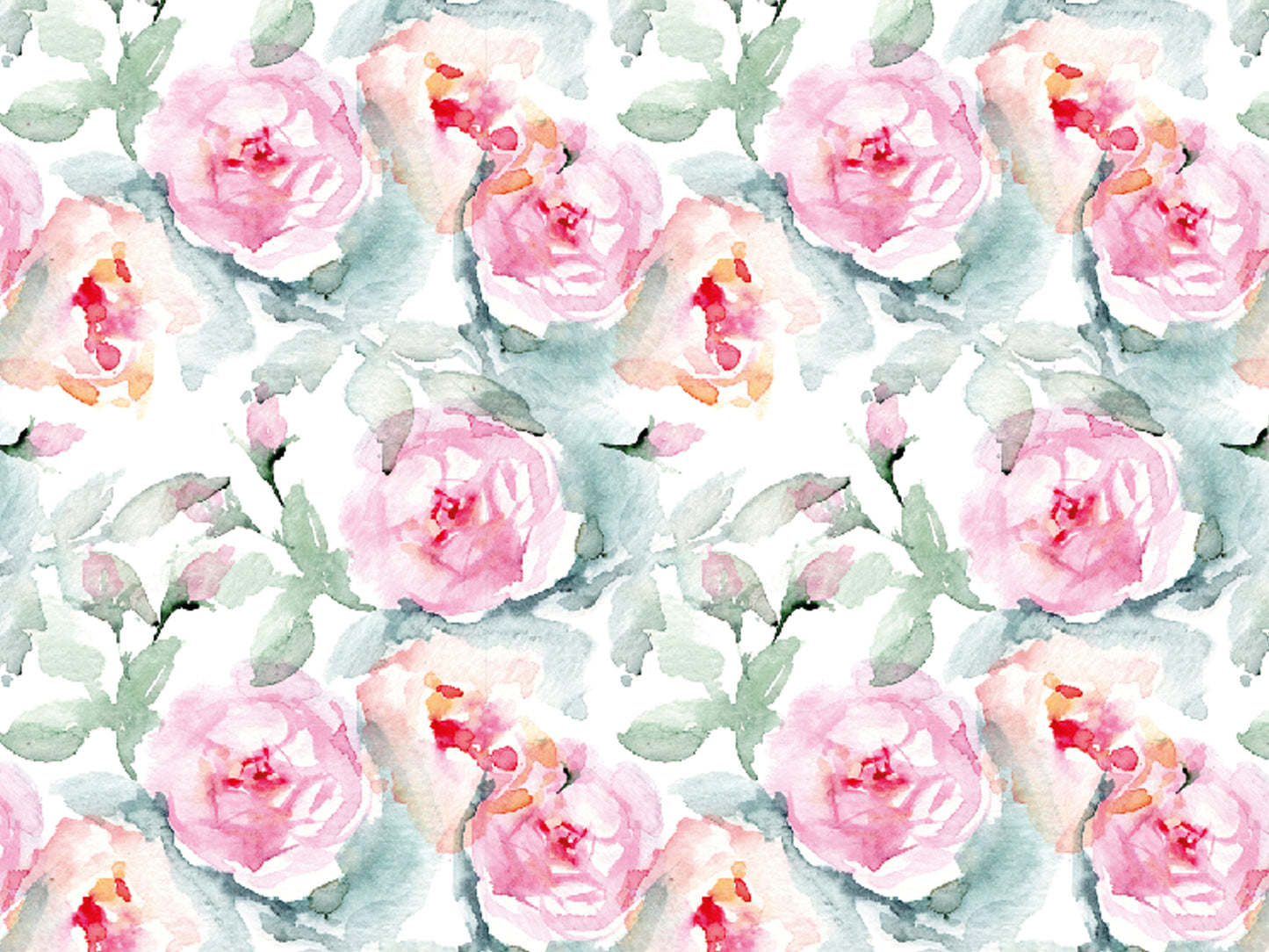 stoff-baumwolle-baumwollstoff-french-terry-sommersweat-sweat-watercolor-roses-englisch-rose-pink-gruen-klein