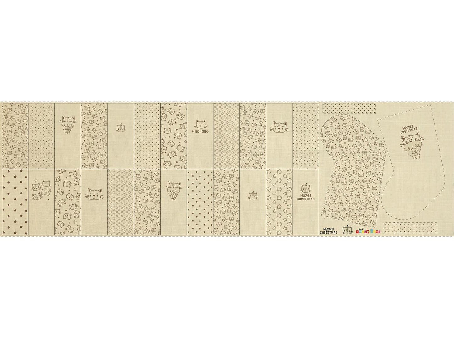 stoff-baumwolle-baumwollstoff-leinen-optik-creme-natur-adventskalender-beutel-klein-meowy-christmas