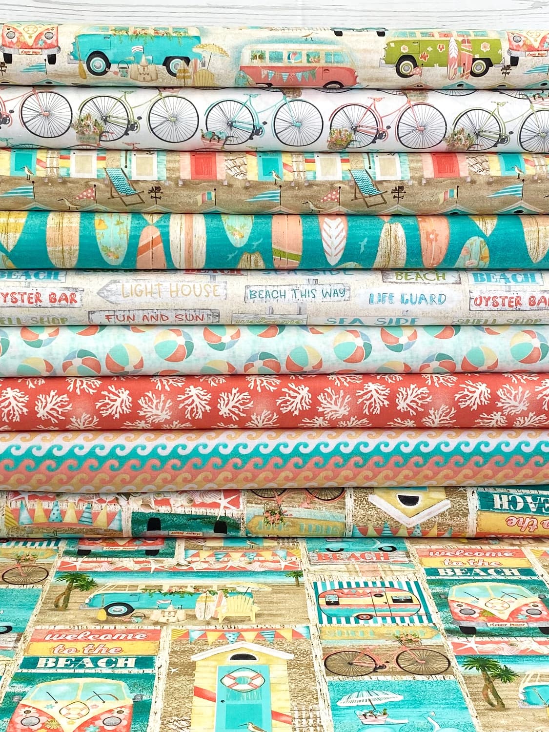 stoff-baumwolle-baumwollstoff-patchwork-3-wishes-beach-travel-urlaub-sommer-koralle-serie