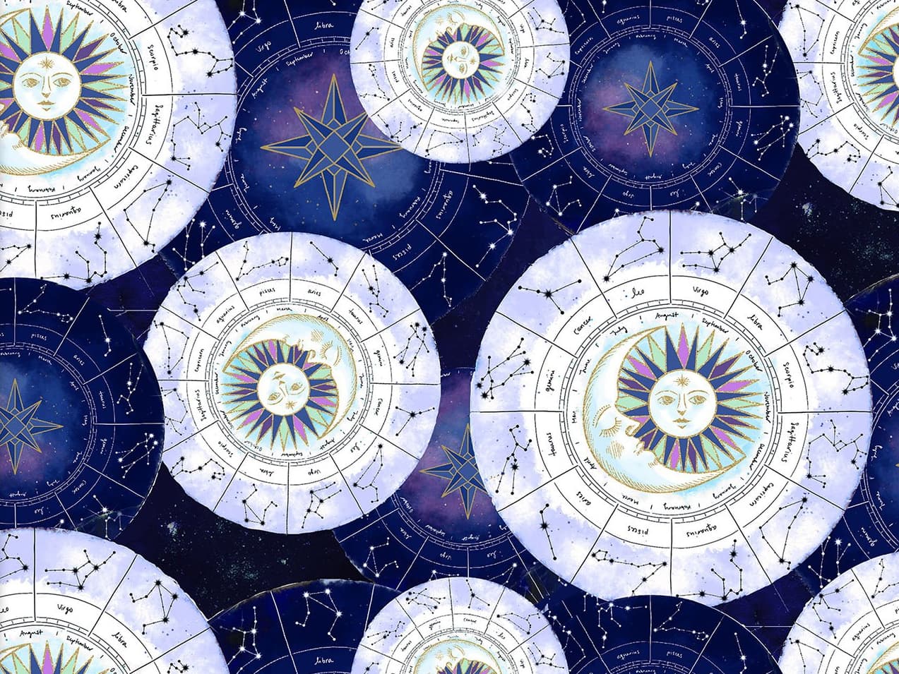 stoff-baumwolle-baumwollstoff-patchwork-3-wishes-magical-galaxy-chart-zodiac-star-signs-astrologie-himmel