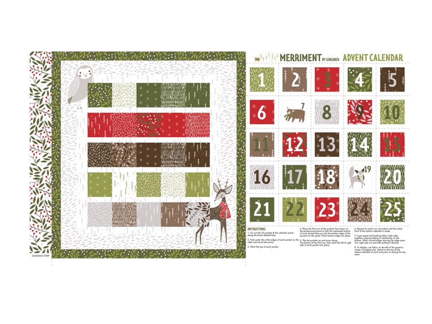 stoff-baumwolle-baumwollstoff-patchwork-gingiber-moda-fabrics-merriment-panel-waldtiere-advent-calendar