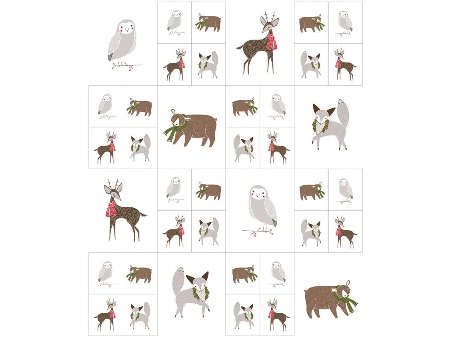 stoff-baumwolle-baumwollstoff-patchwork-gingiber-moda-fabrics-merriment-panel-waldtiere