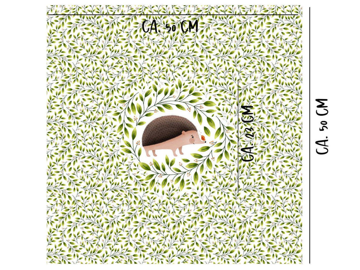 stoff-baumwolle-french-terry-sommersweat-kathi-kunterbunt-herbst-blaetter-laub-autumn-panel-igel-mit-vogel-2