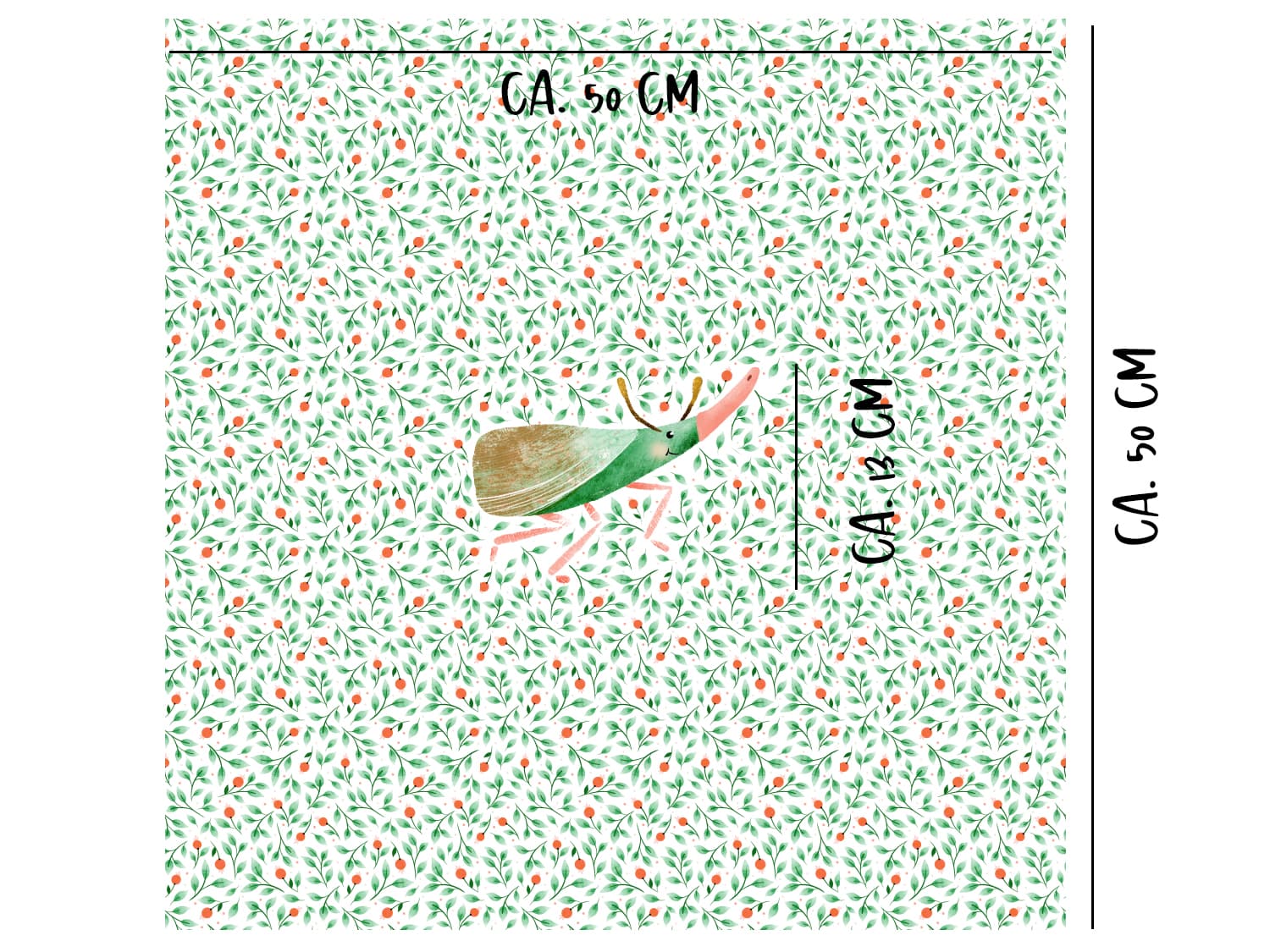 stoff-baumwolle-french-terry-sommersweat-kathi-kunterbunt-herbst-kaefer-und-blaetter-blumen-gruen-panel-masse