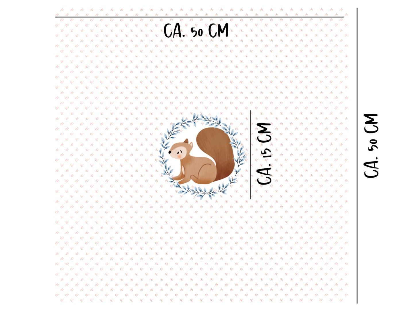 stoff-baumwolle-french-terry-sommersweat-kathi-kunterbunt-herbst-winetr-autumn-fall-eichel-blaetter-laub-eichhoernchen-tier-waldtier-waldfreunde-blau-braun-panel-masse