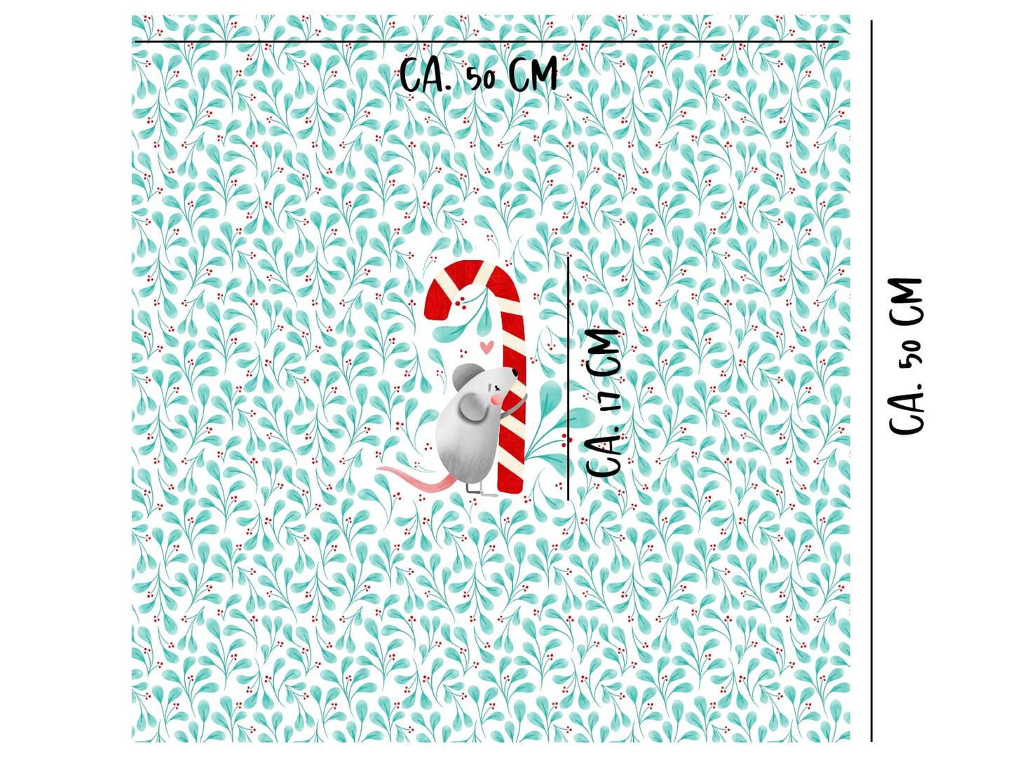 stoff-baumwolle-french-terry-sommersweat-kathi-kunterbunt-winter-blaetter-maus-mit-zuckerstange-herz-mint-rot-grau-PANEL-2