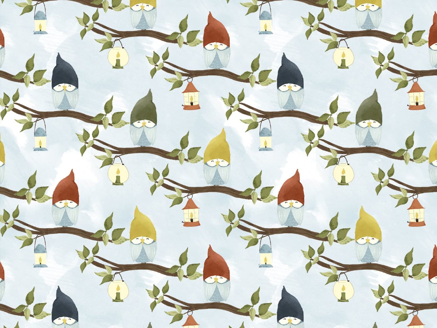 stoff-baumwolle-patchwork-baumwollstoff-gnomeville-you-light-my-way-gnome-sitting-owls