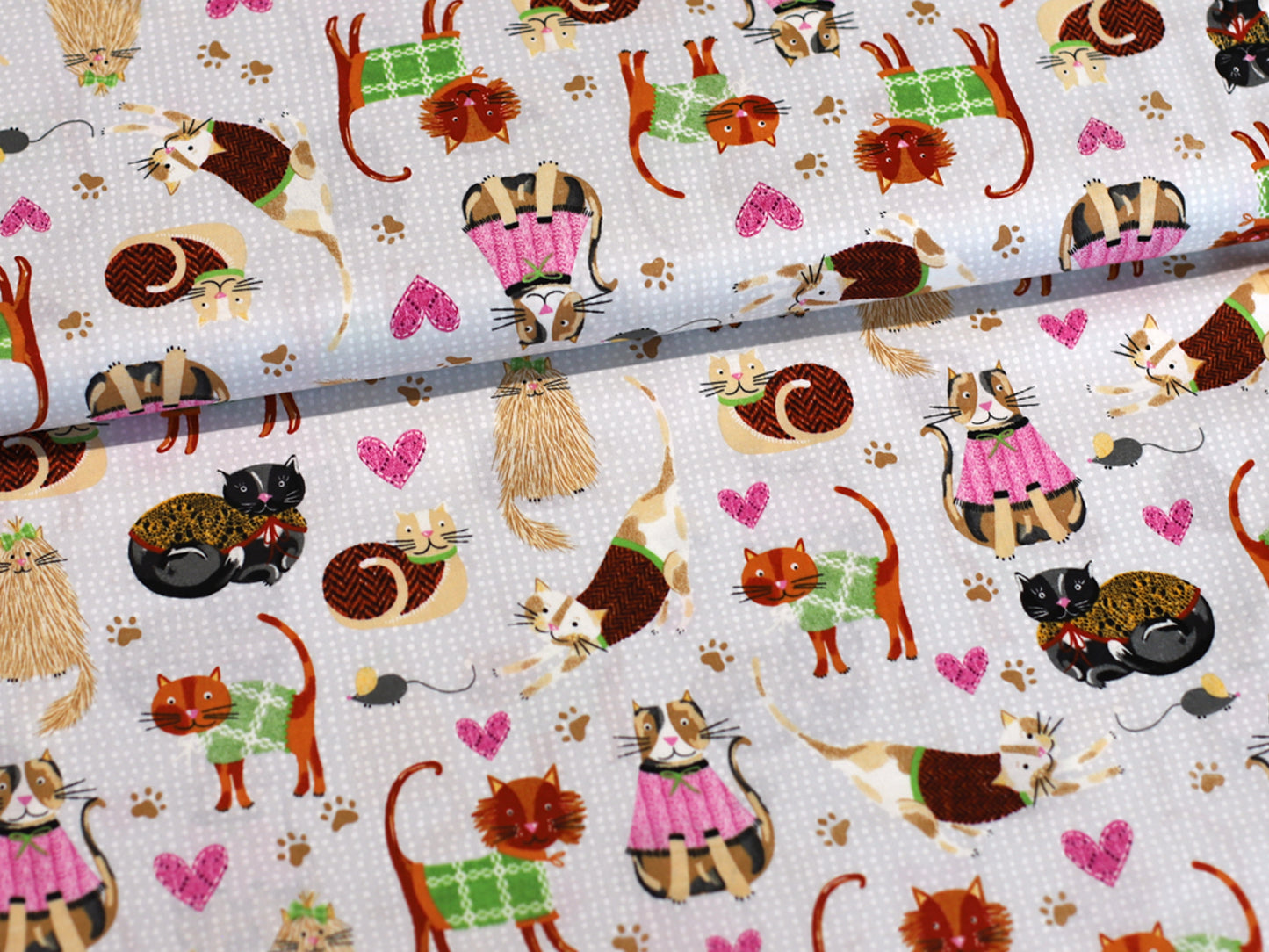 Patchworkstoff - Baumwolle Stoff - Sweater Kitties