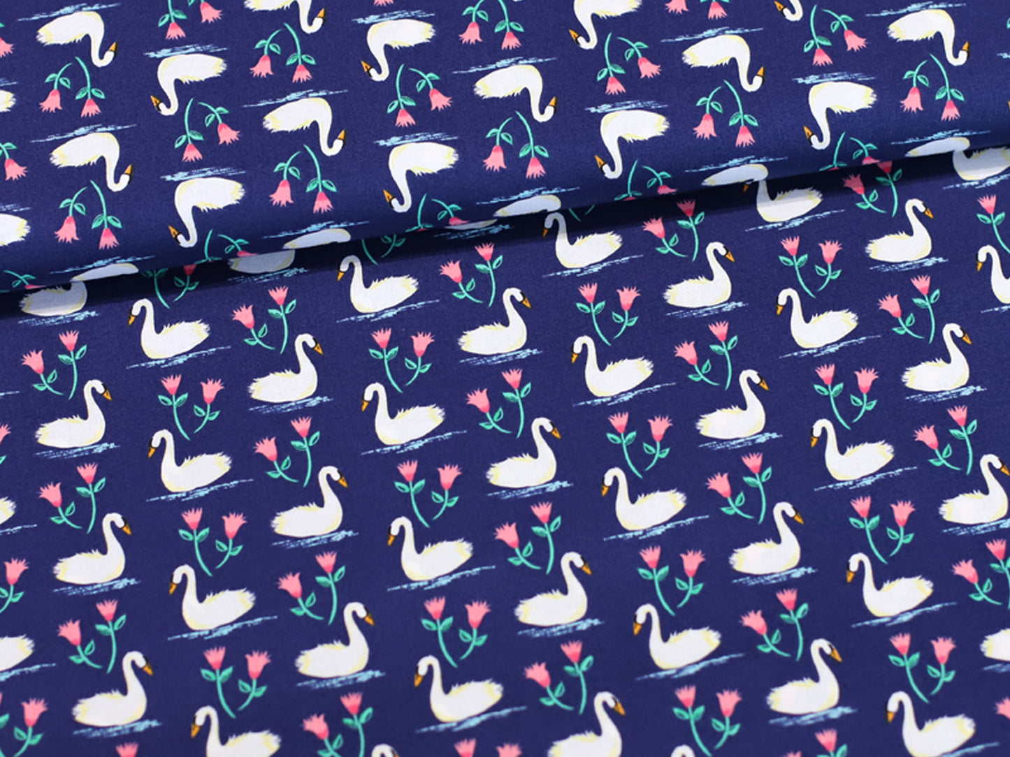 Cotton fabric navy - Squirrels
