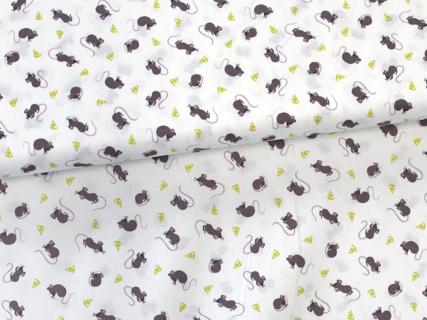 Cotton fabric light grey - Mirrowed Mice