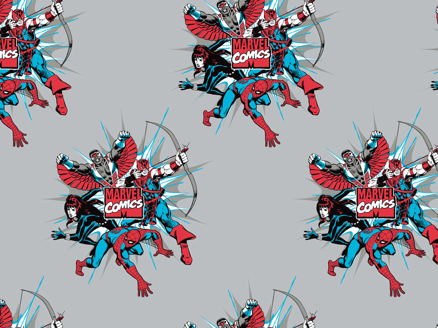 stoff-baumwolle-patchwork-panel-marvel-comics-dot-burst-light-grey