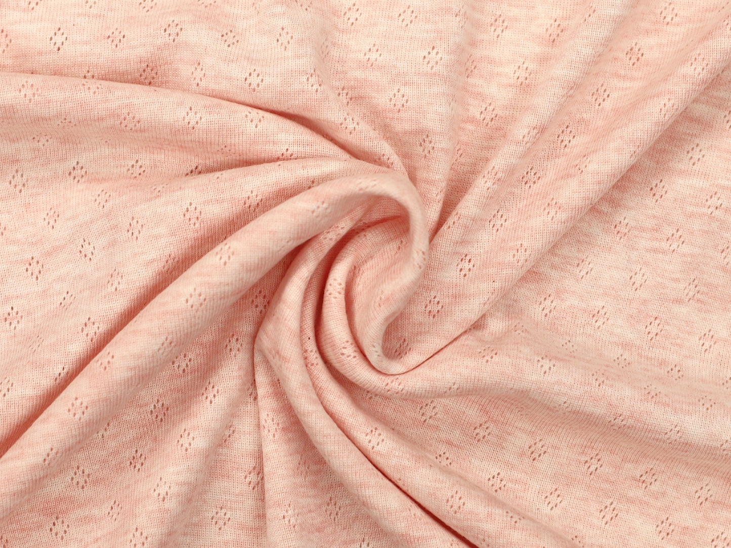 Jersey fine maille - Pointelle - rose clair