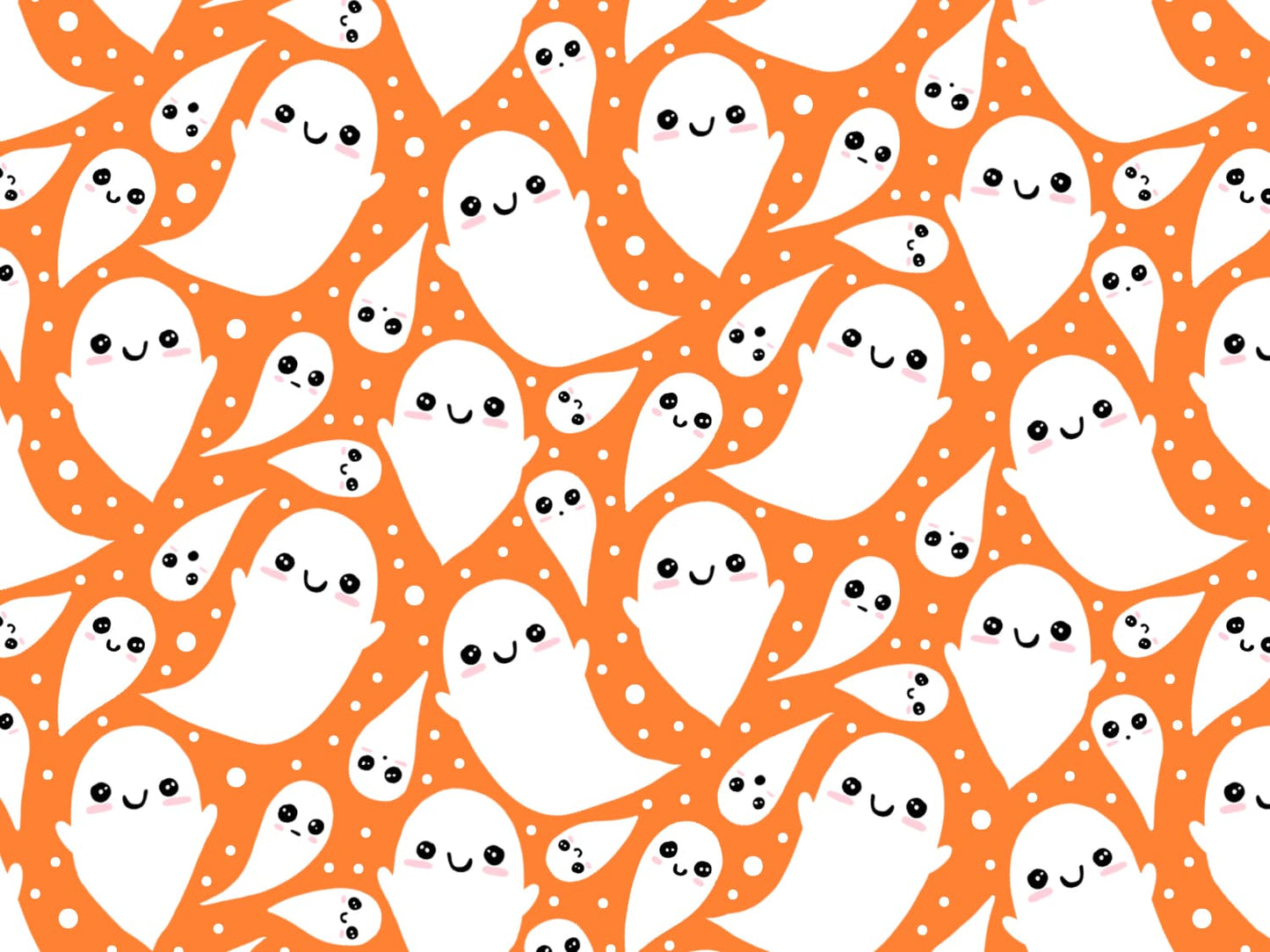 stoff-baumwolle-slub-halloween-herbst-gespenst-geisterstunde-tupfen-orange