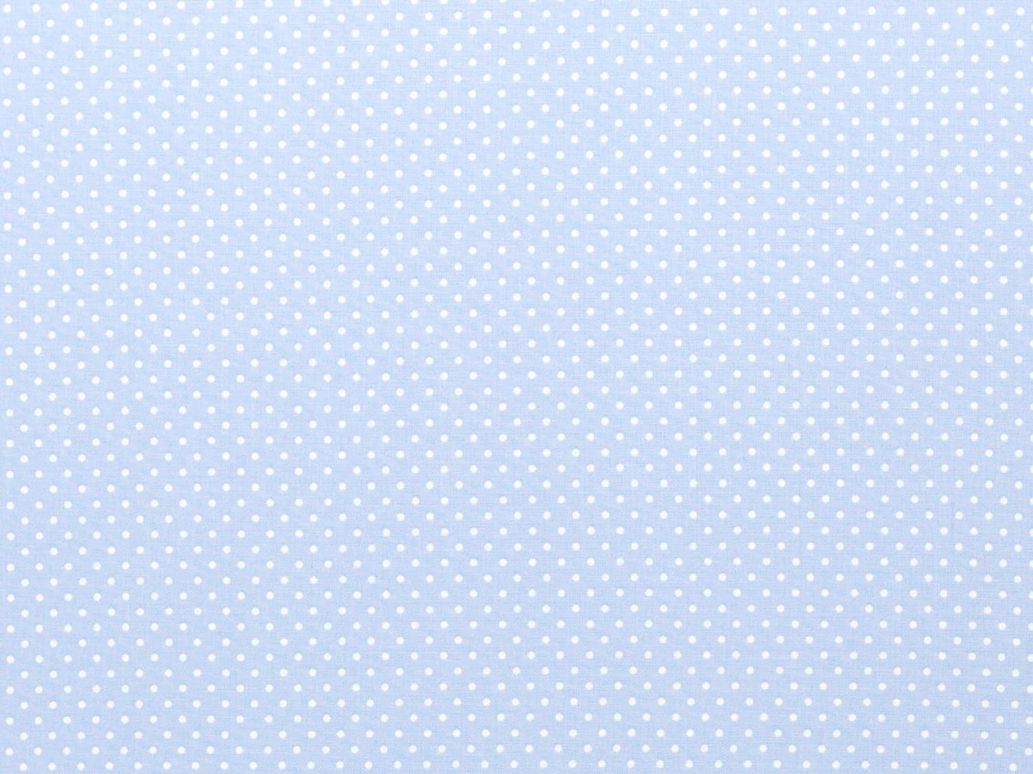 BAUMWOLLE Stoff Pünktchen hellblau,weiß online kaufen