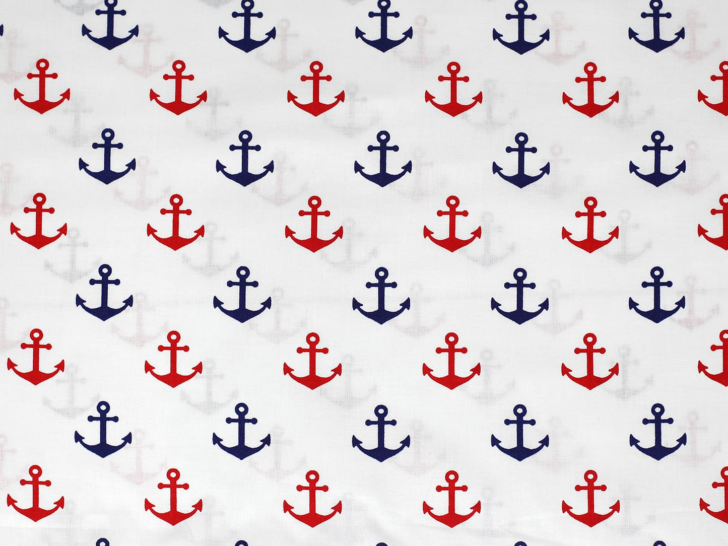stoff-baumwolle-webware-weiss-anker-maritim-nautical-anchor-marine-rot