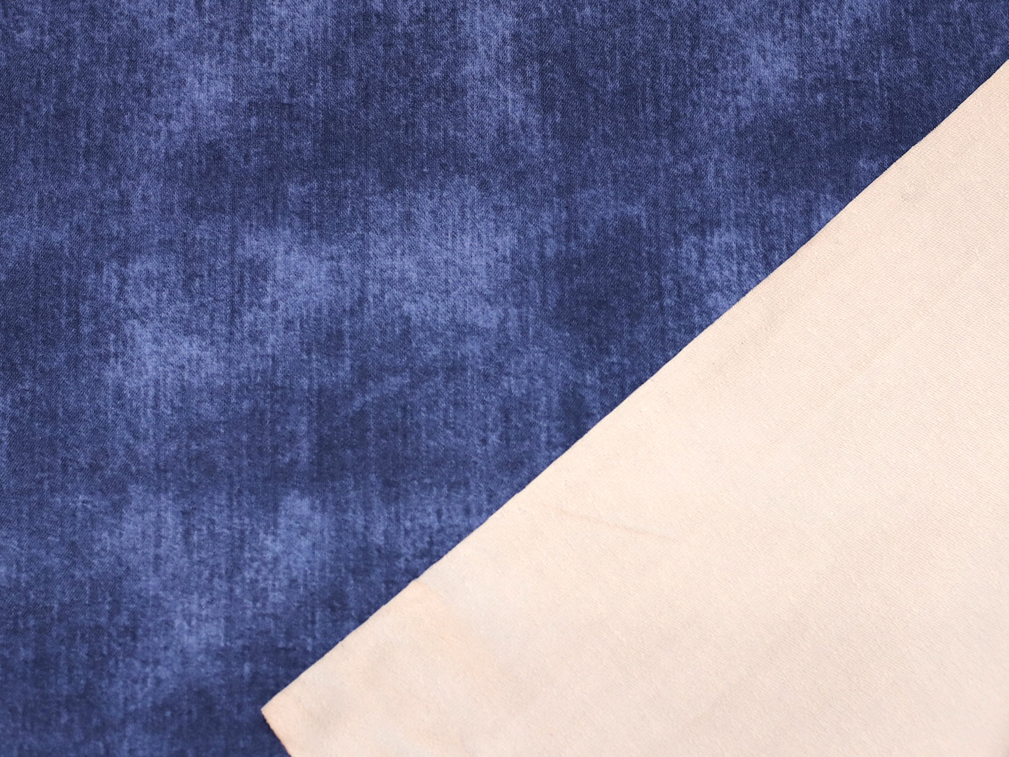 French Terry Stoff - Jeans Optik - blau