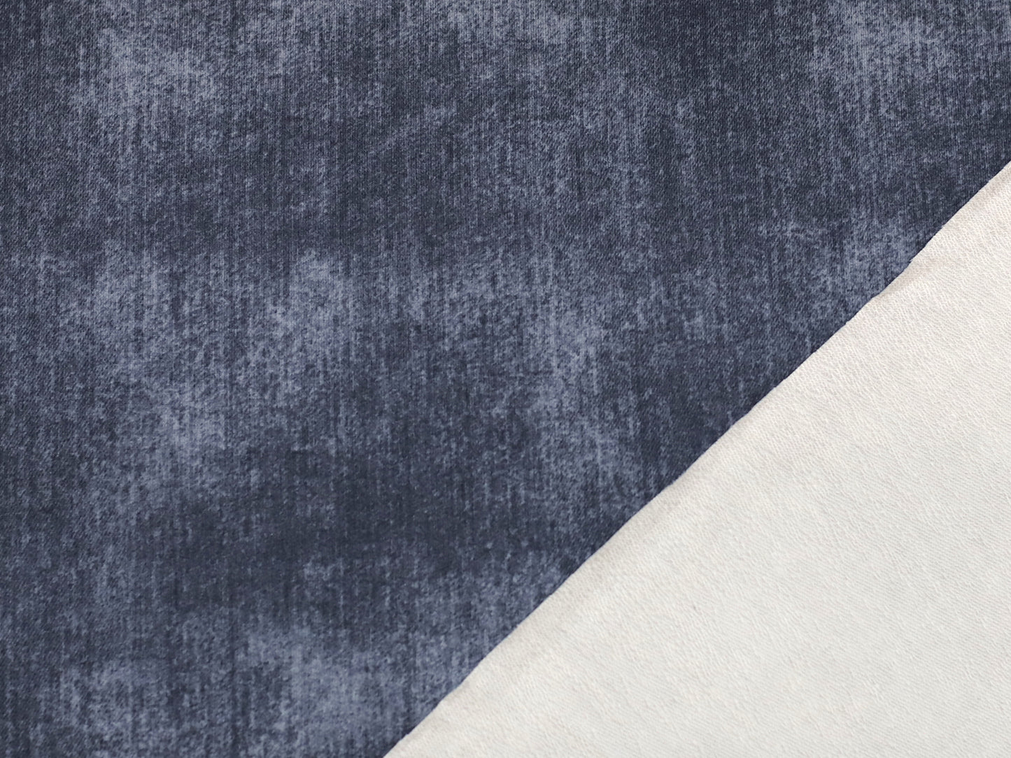 French Terry Stoff - Jeans Optik - blaugrau