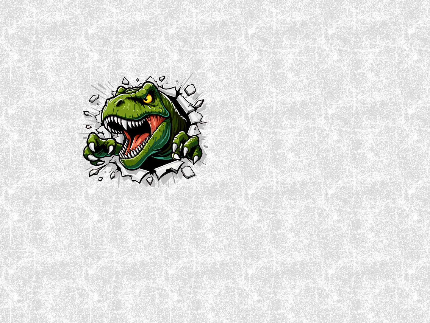 French Terry - T-Rex PANEL - blassgrau
