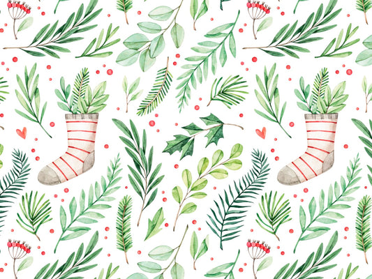 stoff-french-terry-baumwolle-sweat-sommersweat-unangeraut-winter-weihnachten-socke-weihnachtssoeckchen-blaetter-herz-gruen-tupfen-2