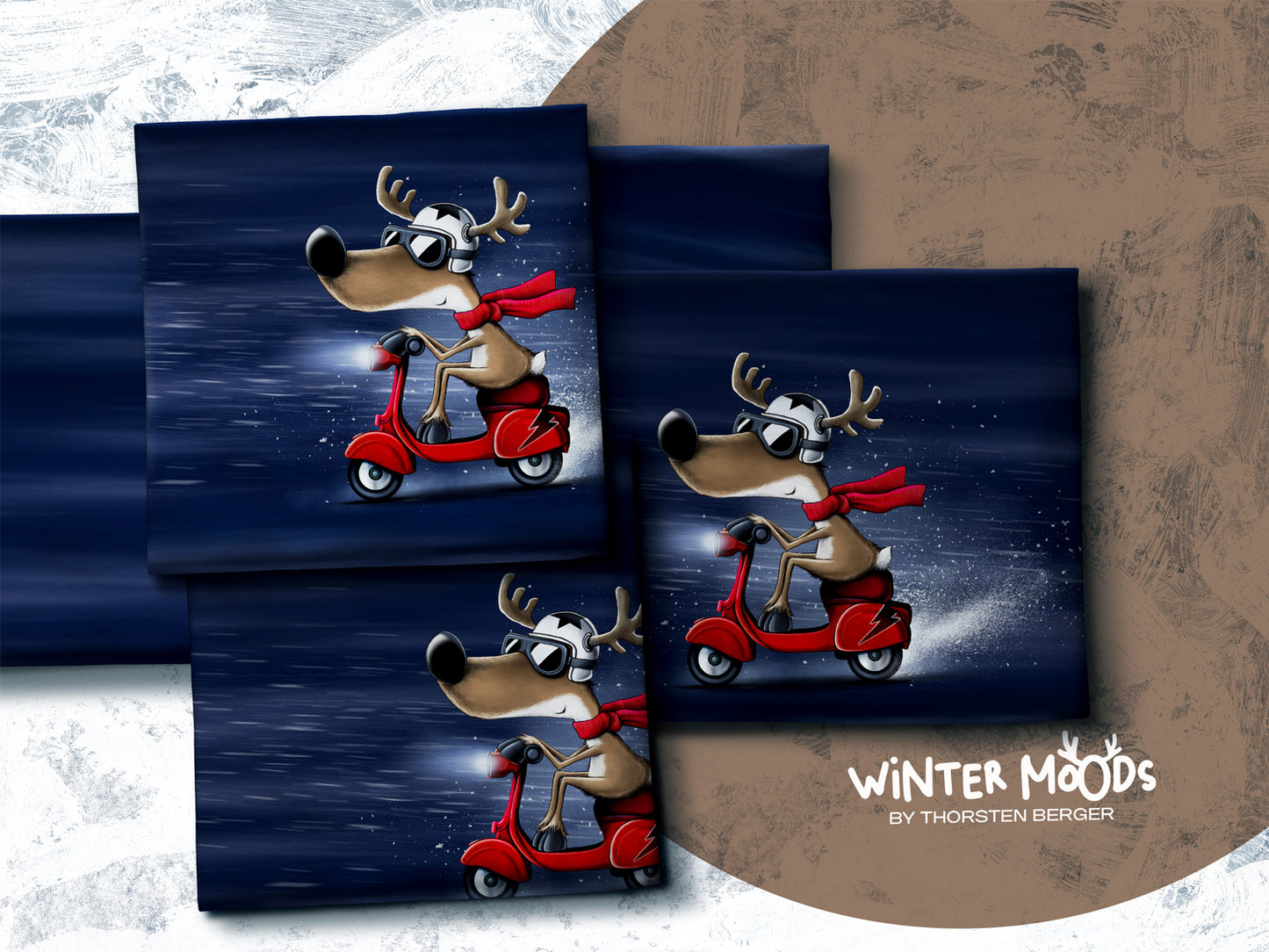 French Terry Stoff - Thorsten Berger WINTER MOODS - Rentier PANEL